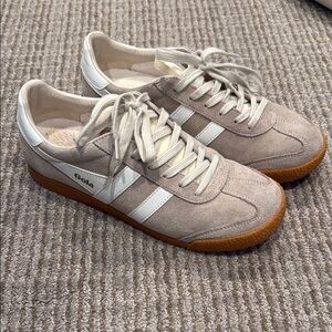 Gola Tan and White Retro Sneakers